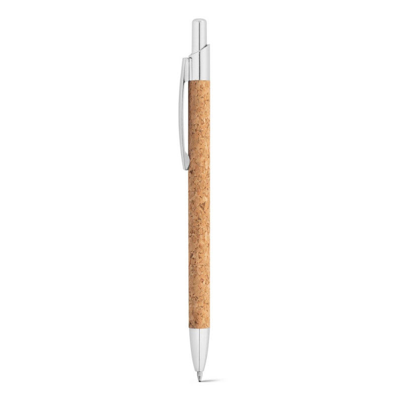 NATURA. Cork and recycled aluminum (100% rAL) ball pen with clip – image 2