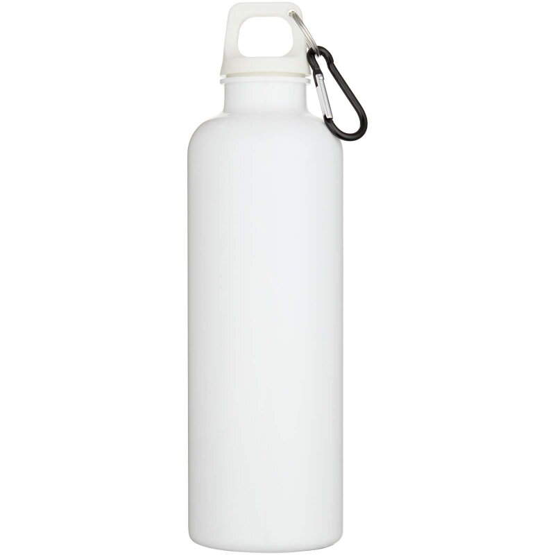 Oregon 750 ml solid colour RCS recycled plastic water bottle with carabiner – image 3
