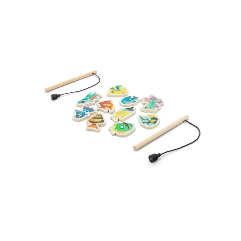 FISHY. Fishing game consisting of 10 wooden fish, ideal for children – image 5