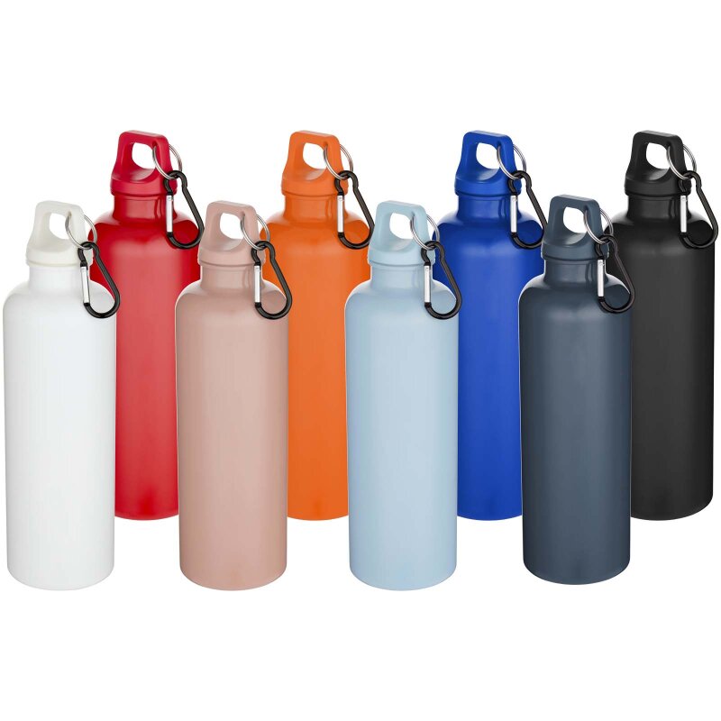 Oregon 750 ml solid colour RCS recycled plastic water bottle with carabiner – image 4