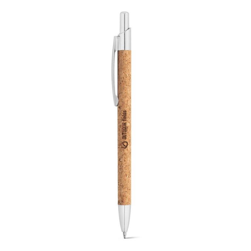 NATURA. Cork and recycled aluminum (100% rAL) ball pen with clip – image 4