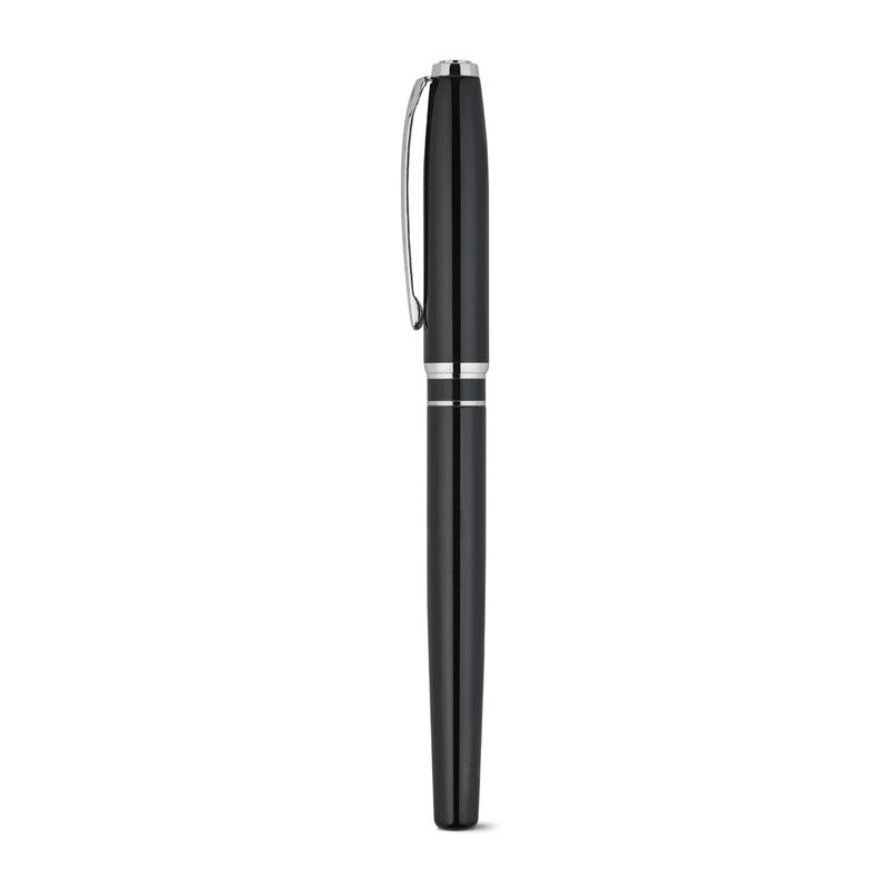 SARAMAGO. Premium set comprising 1 ballpoint pen and 1 rollerball pen in copper and stainless steel, with blue ink – image 7