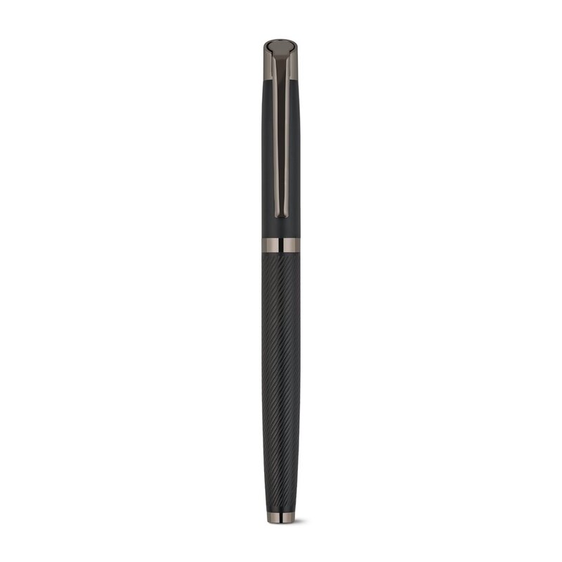 KINGSLEY. Set comprising 1 ballpoint pen and 1 rollerball pen in aluminium, with blue Dokumental® ink – image 6