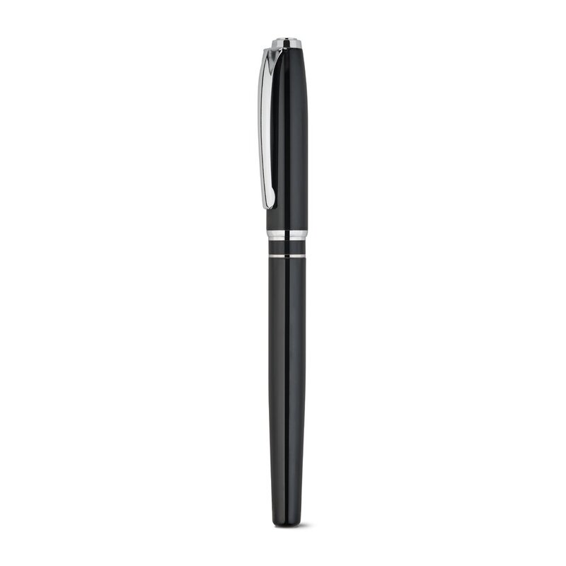 SARAMAGO. Premium set comprising 1 ballpoint pen and 1 rollerball pen in copper and stainless steel, with blue ink – image 8