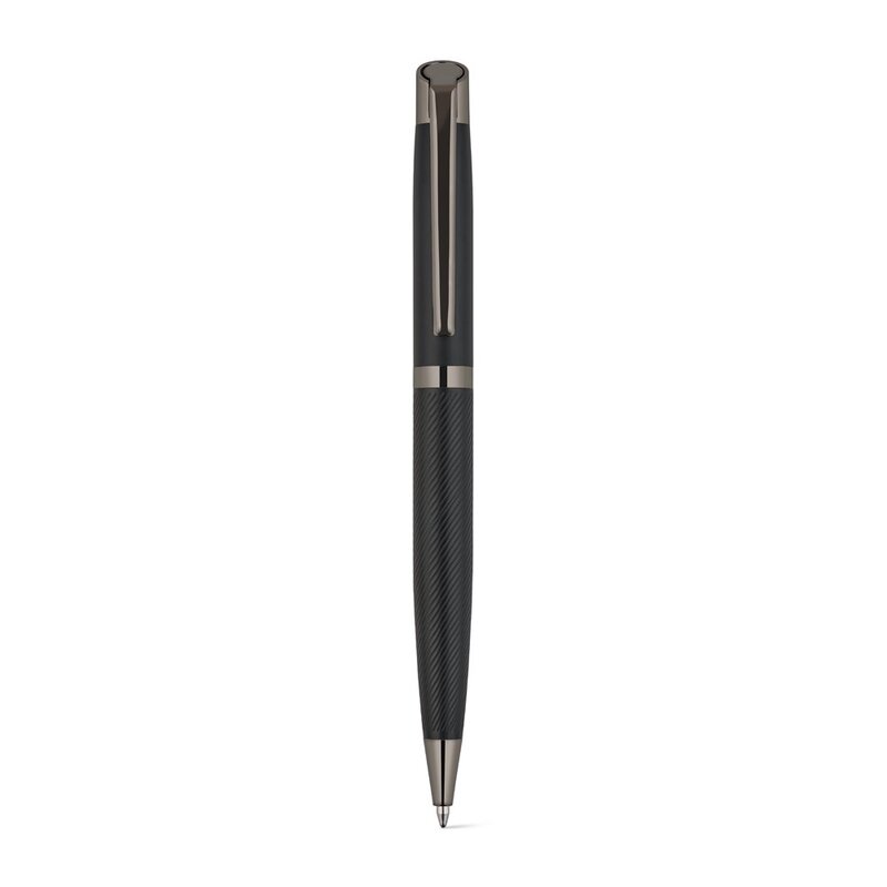 KINGSLEY. Set comprising 1 ballpoint pen and 1 rollerball pen in aluminium, with blue Dokumental® ink – image 1