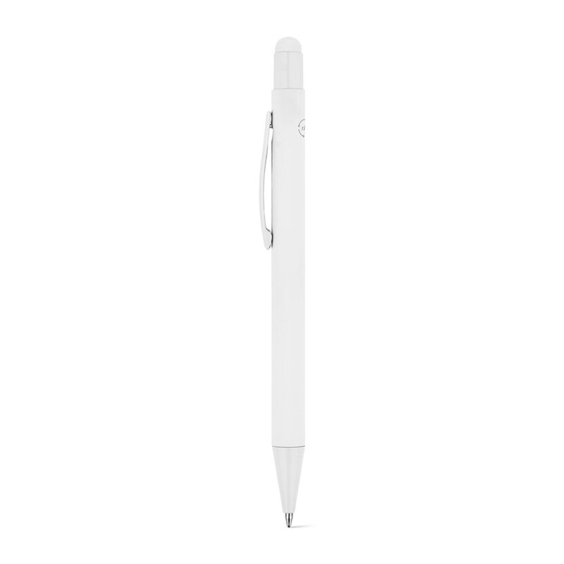 CLINT TOUCH. Ballpoint pen with a modern design made from recycled aluminum (100% rAL), with a rubber finish – image 3