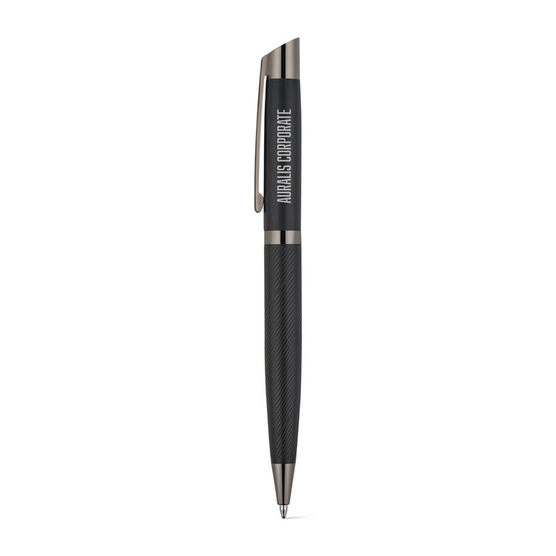 KINGSLEY. Set comprising 1 ballpoint pen and 1 rollerball pen in aluminium, with blue Dokumental® ink – image 2