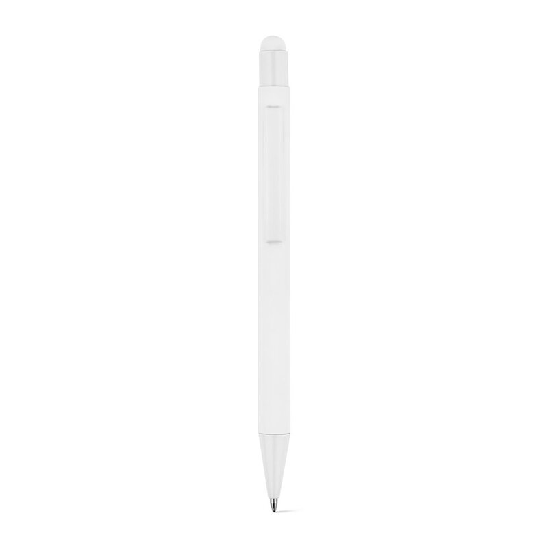 CLINT TOUCH. Ballpoint pen with a modern design made from recycled aluminum (100% rAL), with a rubber finish – image 2