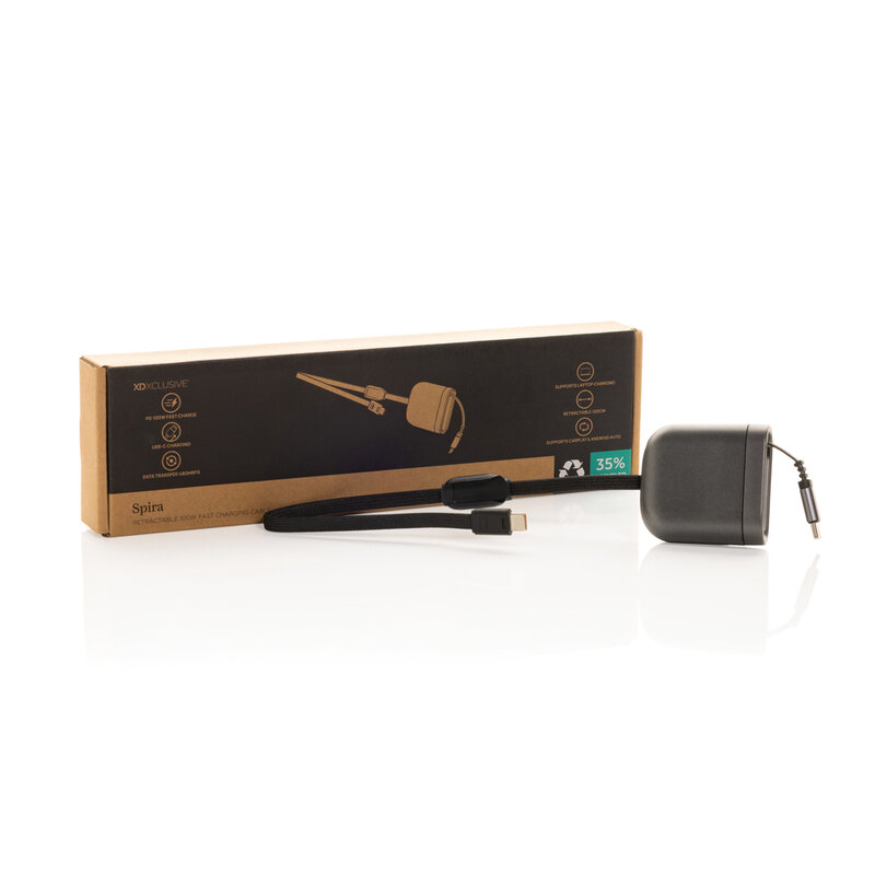 Spira RCS recycled retractable 100W fast charging cable – image 12