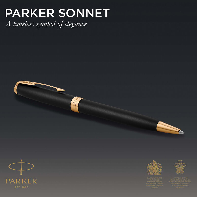 Parker SONNET Ballpoint Pen, Matte Black with Palladium Trim – image 7