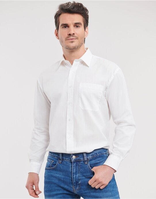 Russell Collection Mens LS PureCot Shirt – image 3
