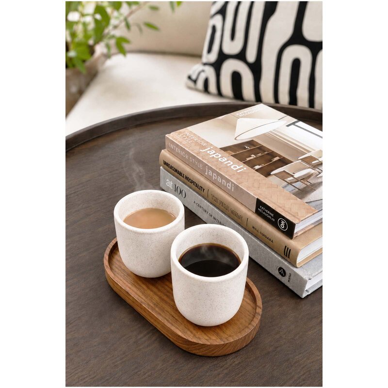 Originalhome oval wooden tray and 150 ml ceramic mug set – image 10