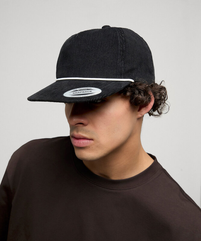 YP Classics unstructured corduroy cap with braided rope – image 1