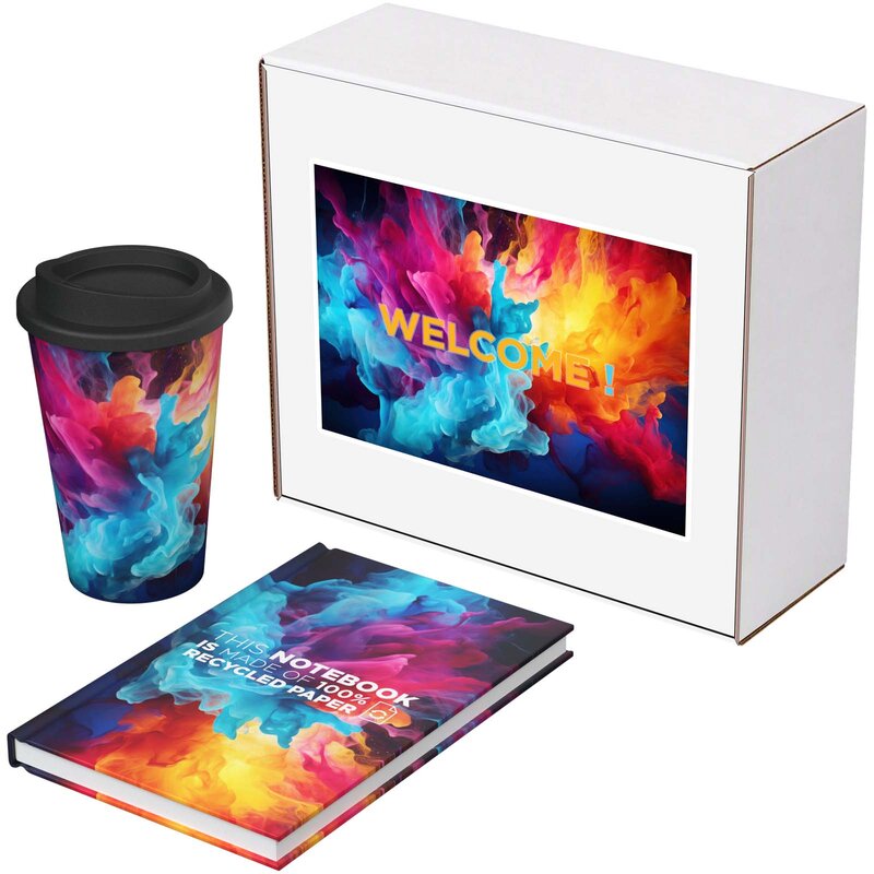 Keswick recycled gift set Novella Bront notebook and Americano tumbler – image 1