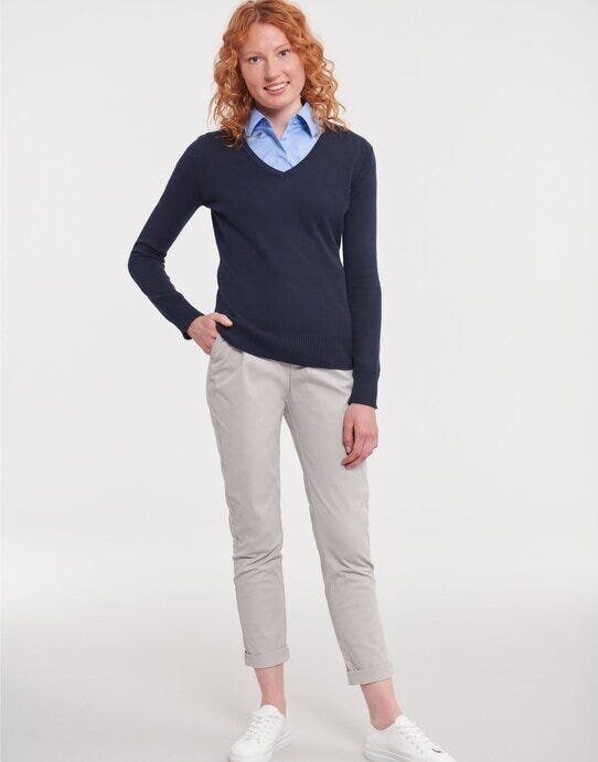 Russell Collection Ladies VNeck Pullover – image 5