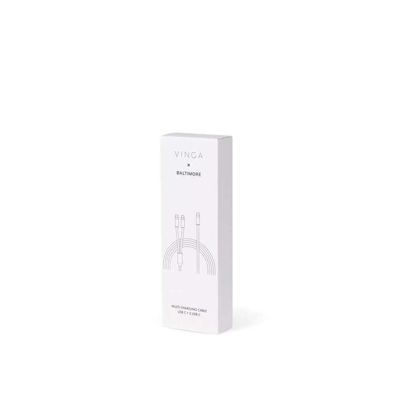 VINGA Baltimore silicone multi charging cable (C+2C) – image 5