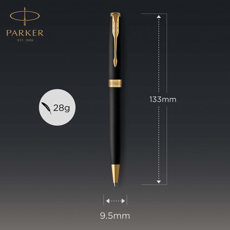 Parker SONNET Ballpoint Pen, Matte Black with Palladium Trim – image 6