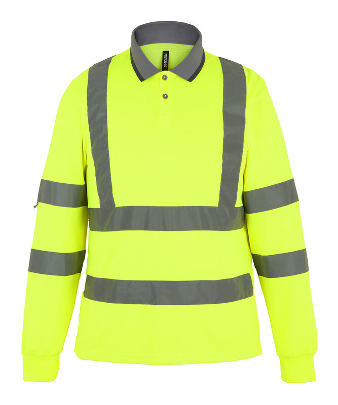 Hi-vis Pro contract long sleeve polo – image 1