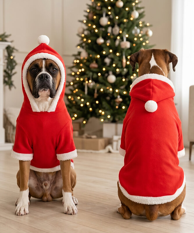 Dogs Santa hoodie – image 1