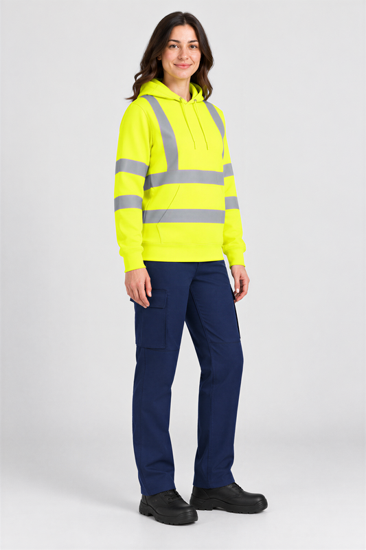 Hi Vis Hooded Sweatshirt – image 2