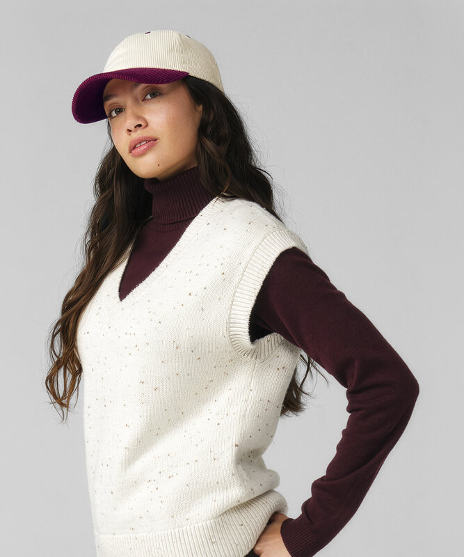 Contrast peak corduroy cap – image 1