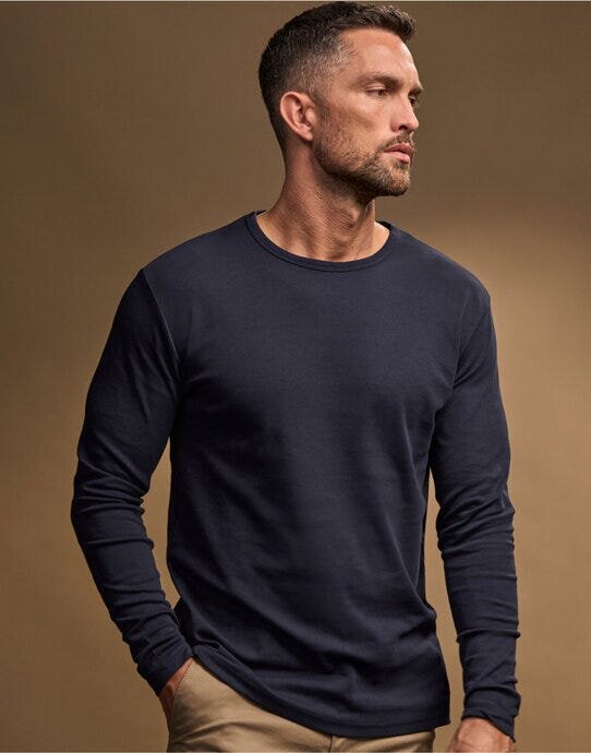 Mens Long Sleeve Interlock Tee – image 3