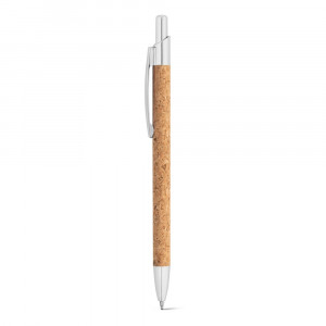 NATURA. Cork and recycled aluminum (100% rAL) ball pen with clip – image 2