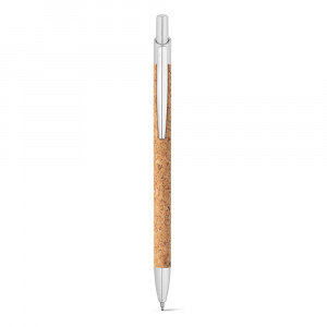 NATURA. Cork and recycled aluminum (100% rAL) ball pen with clip – image 1