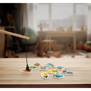 FISHY. Fishing game consisting of 10 wooden fish, ideal for children – image 4