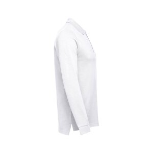 THC BERN WH II. Men's long-sleeved 100% cotton piqu polo shirt with removable label – image 3