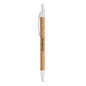 NATURA. Cork and recycled aluminum (100% rAL) ball pen with clip – image 4