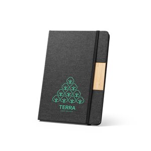 MRQUEZ. A5 hardback notebook made from 100% recycled PET fabric, with lined pages made from 100% recycled paper – image 2