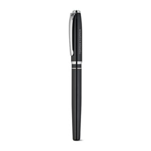 SARAMAGO. Premium set comprising 1 ballpoint pen and 1 rollerball pen in copper and stainless steel, with blue ink – image 2