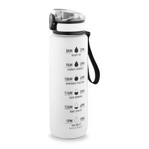 ERIKSSON. Bottle made from recycled PET (100% rPET), featuring motivational phrases and time markings to encourage you to drink water – image 2