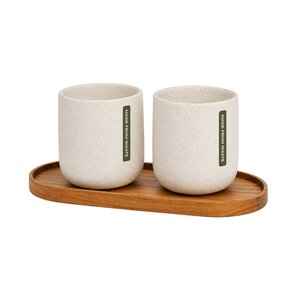 Originalhome oval wooden tray and 150 ml ceramic mug set – image 9
