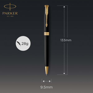 Parker SONNET Ballpoint Pen, Matte Black with Palladium Trim – image 6