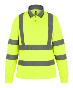 Hi-vis Pro contract long sleeve polo