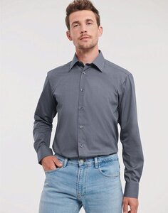 Russell Collection Mens LS Tailor Poplin – image 5