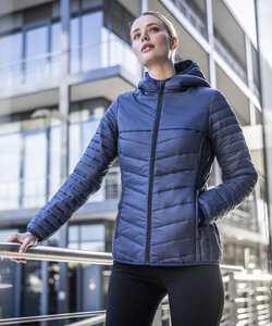 Loftlite womens hooded baffle jacket
