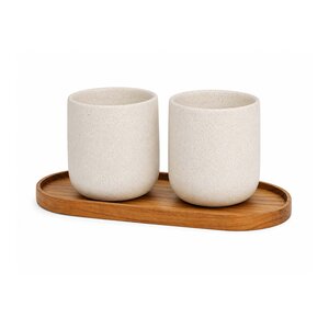 Originalhome oval wooden tray and 150 ml ceramic mug set – image 8