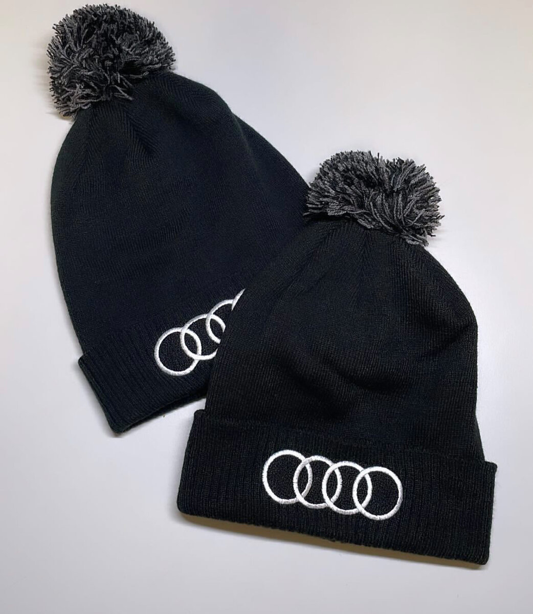 Embroidered branded beanie